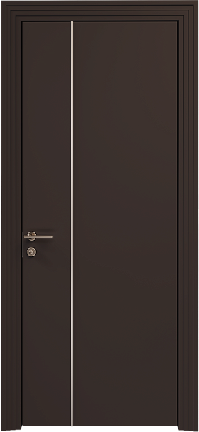 Межкомнатная дверь Tivoli В-1, цвет - Чёрный Базальт эмаль (RAL 040-30-05), Без стекла (ДГ)