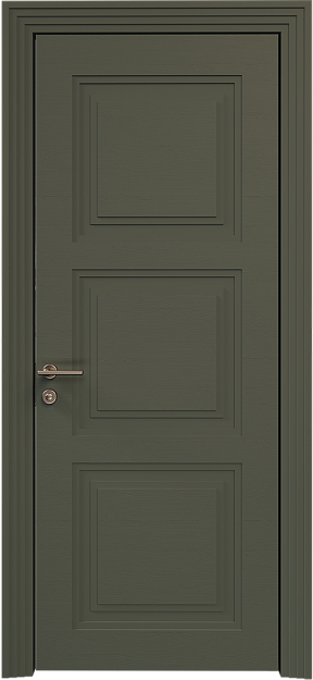 Межкомнатная дверь Millano Neo Classic Scalino, цвет - Серый Мох эмаль по шпону (RAL 7003), Без стекла (ДГ)