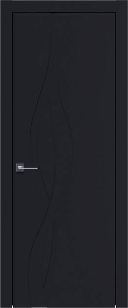 Межкомнатная дверь Tivoli Г-5, цвет - Черная эмаль (RAL 9004), Без стекла (ДГ)