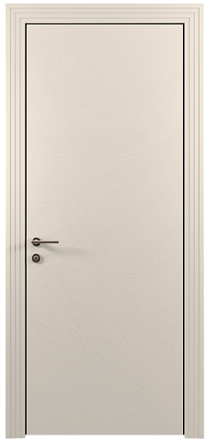 Межкомнатная дверь Tivoli М-1, цвет - Бежевая эмаль по шпону (RAL 9010), Без стекла (ДГ)