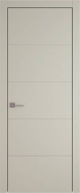 Межкомнатная дверь Tivoli Д-3, цвет - Серо-оливковая эмаль (RAL 7032), Без стекла (ДГ)