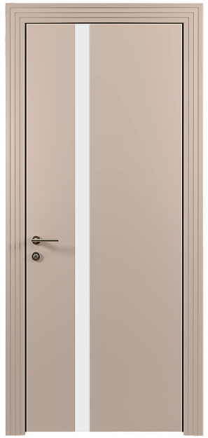 Межкомнатная дверь Tivoli Д-1, цвет - Грязный Белый эмаль (RAL 070-90-05), Без стекла (ДГ)