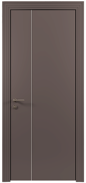 Межкомнатная дверь Tivoli В-1, цвет - Серо-Розовый мордовник эмаль по шпону (RAL 020-60-05), Без стекла (ДГ)