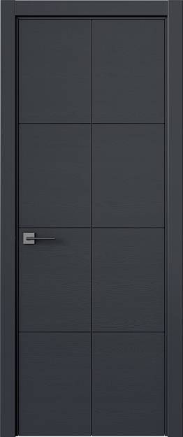 Межкомнатная дверь Tivoli Л-2, цвет - Графитово-серая эмаль по шпону (RAL 7024), Без стекла (ДГ)