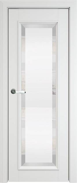 Межкомнатная дверь Domenica LUX, цвет - Бежевая эмаль (RAL 9010), Со стеклом (ДО)