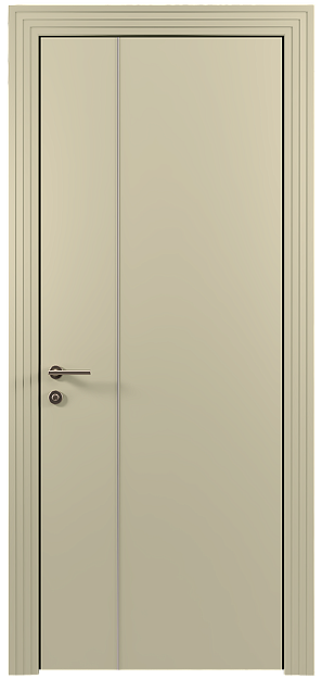 Межкомнатная дверь Tivoli В-1, цвет - Серо-оливковая эмаль по шпону (RAL 7032), Без стекла (ДГ)