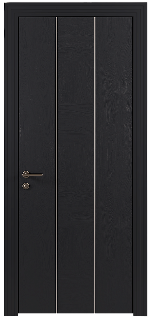 Межкомнатная дверь Tivoli Б-1, цвет - Черная эмаль по шпону (RAL 9004), Без стекла (ДГ)