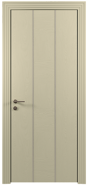 Межкомнатная дверь Tivoli Б-1, цвет - Серо-оливковая эмаль по шпону (RAL 7032), Без стекла (ДГ)