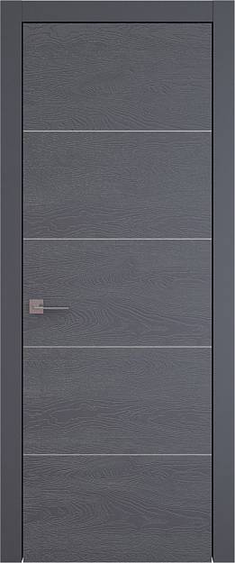 Межкомнатная дверь Tivoli Д-3, цвет - Графитово-серая эмаль по шпону (RAL 7024), Без стекла (ДГ)