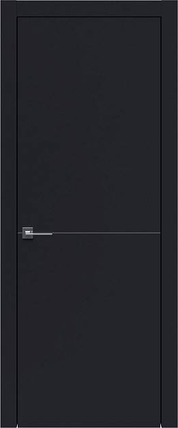 Межкомнатная дверь Tivoli Б-2, цвет - Черная эмаль (RAL 9004), Без стекла (ДГ)