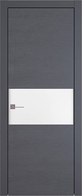 Межкомнатная дверь Tivoli Е-4, цвет - Графитово-серая эмаль по шпону (RAL 7024), Без стекла (ДГ)