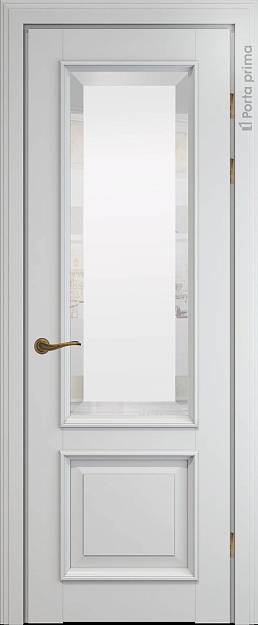 Межкомнатная дверь Dinastia LUX, цвет - Серая эмаль (RAL 7047), Со стеклом (ДО)