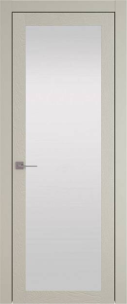 Межкомнатная дверь Tivoli З-2, цвет - Серо-оливковая эмаль по шпону (RAL 7032), Со стеклом (ДО)