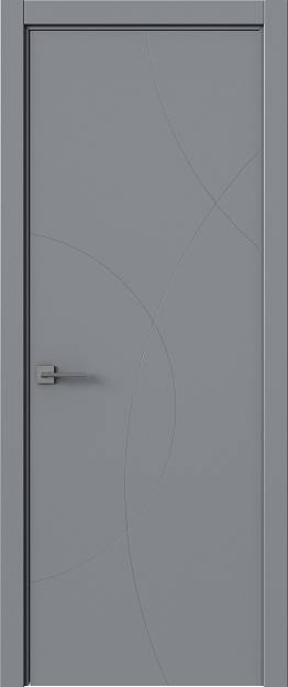 Межкомнатная дверь Tivoli Б-5, цвет - Серебристо-серая эмаль (RAL 7045), Без стекла (ДГ)