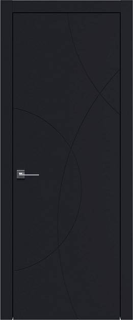 Межкомнатная дверь Tivoli Б-5, цвет - Черная эмаль (RAL 9004), Без стекла (ДГ)