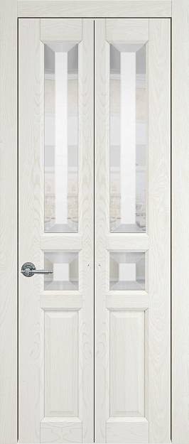 Межкомнатная дверь Porta Classic Imperia-R, цвет - Белый ясень nano-flex, Со стеклом (ДО)