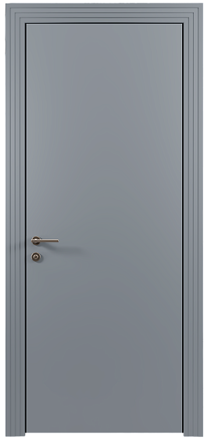 Межкомнатная дверь Tivoli А-1, цвет - Серебристо-серая эмаль (RAL 7045), Без стекла (ДГ)