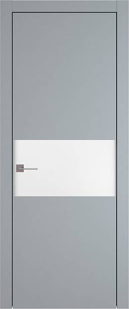 Межкомнатная дверь Tivoli Е-4, цвет - Серебристо-серая эмаль (RAL 7045), Без стекла (ДГ)