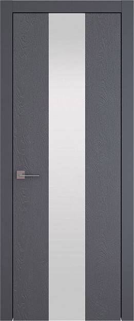 Межкомнатная дверь Tivoli Ж-1, цвет - Графитово-серая эмаль по шпону (RAL 7024), Со стеклом (ДО)
