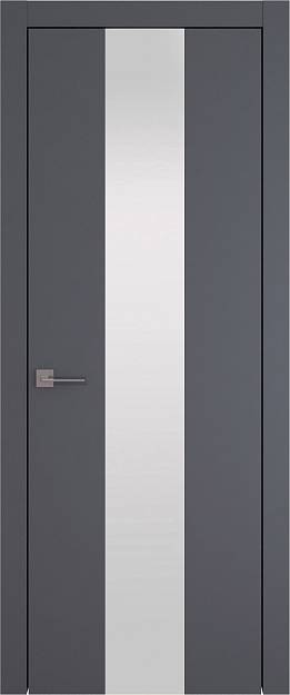 Межкомнатная дверь Tivoli Ж-1, цвет - Антрацит ST, Со стеклом (ДО)