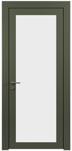 Межкомнатная дверь Tivoli З-1, цвет - Серый Мох эмаль (RAL 7003), Со стеклом (ДО)