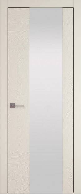 Межкомнатная дверь Tivoli Е-1, цвет - Жемчужная эмаль по шпону (RAL 1013), Со стеклом (ДО)