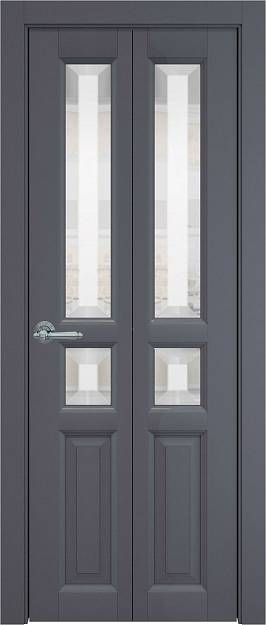 Межкомнатная дверь Porta Classic Imperia-R, цвет - Графитово-серая эмаль (RAL 7024), Со стеклом (ДО)