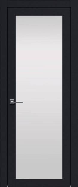 Межкомнатная дверь Tivoli З-4, цвет - Черная эмаль (RAL 9004), Со стеклом (ДО)