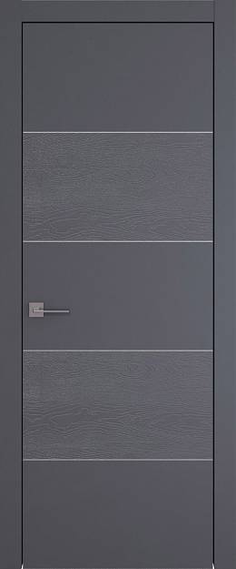Межкомнатная дверь Tivoli Д-2, цвет - Графитово-серая эмаль-эмаль по шпону (RAL 7024), Без стекла (ДГ)