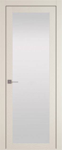 Межкомнатная дверь Tivoli З-3, цвет - Жемчужная эмаль по шпону (RAL 1013), Со стеклом (ДО)