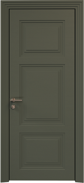 Межкомнатная дверь Siena Neo Classic Scalino, цвет - Серый Мох эмаль по шпону (RAL 7003), Без стекла (ДГ)