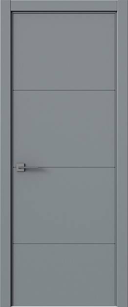 Межкомнатная дверь Tivoli Г-2, цвет - Серебристо-серая эмаль (RAL 7045), Без стекла (ДГ)