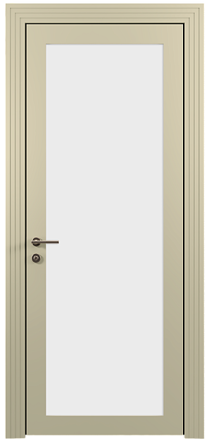 Межкомнатная дверь Tivoli З-1, цвет - Серо-оливковая эмаль (RAL 7032), Со стеклом (ДО)