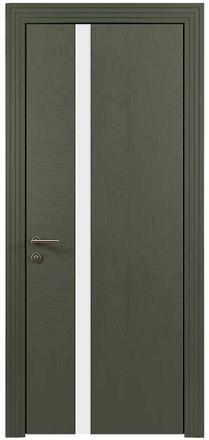 Межкомнатная дверь Tivoli Д-1, цвет - Серый Мох эмаль по шпону (RAL 7003), Без стекла (ДГ)