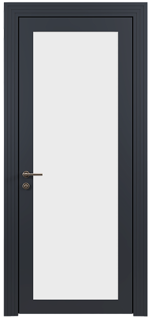 Межкомнатная дверь Tivoli З-1, цвет - Графитово-серая эмаль (RAL 7024), Со стеклом (ДО)