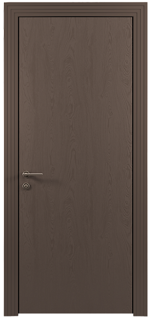 Межкомнатная дверь Tivoli А-1, цвет - Коричневый Тик эмаль по шпону (RAL 050-50-10), Без стекла (ДГ)