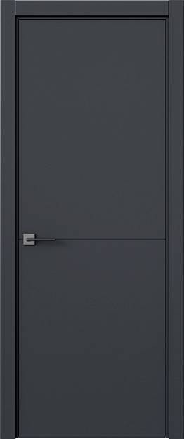 Межкомнатная дверь Tivoli Б-2, цвет - Графитово-серая эмаль (RAL 7024), Без стекла (ДГ)