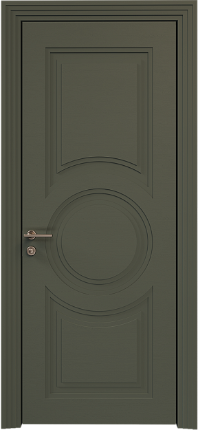 Межкомнатная дверь Ravenna Neo Classic Scalino, цвет - Серый Мох эмаль по шпону (RAL 7003), Без стекла (ДГ)