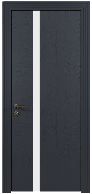 Межкомнатная дверь Tivoli Д-1, цвет - Графитово-серая эмаль по шпону (RAL 7024), Без стекла (ДГ)