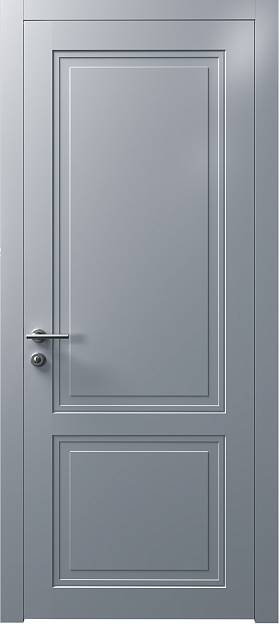 Межкомнатная дверь Dinastia Neo Classic, цвет - Серебристо-серая эмаль (RAL 7045), Без стекла (ДГ)