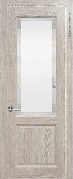 Межкомнатная дверь Dinastia, цвет - Серый дуб, Со стеклом (ДО)