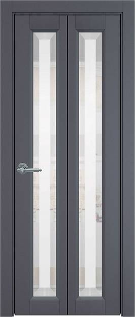 Межкомнатная дверь Porta Classic Domenica, цвет - Графитово-серая эмаль (RAL 7024), Со стеклом (ДО)