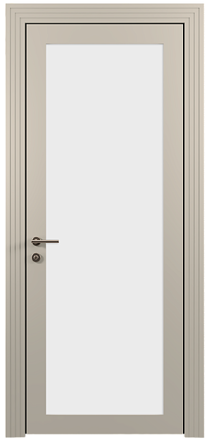Межкомнатная дверь Tivoli З-1, цвет - Жемчужная эмаль (RAL 1013), Со стеклом (ДО)