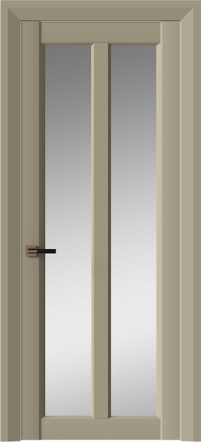 Межкомнатная дверь Prato Neo Classic Decoro, цвет - Серое Льняное волокно эмаль (RAL 075-70-10), Со стеклом (ДО)