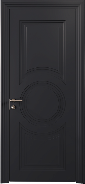 Межкомнатная дверь Ravenna Neo Classic Scalino, цвет - Черная эмаль (RAL 9004), Без стекла (ДГ)