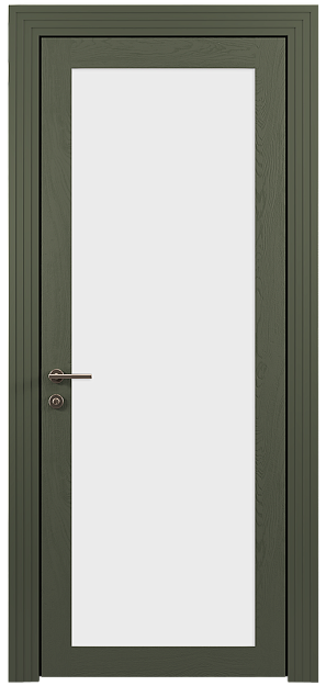 Межкомнатная дверь Tivoli З-1, цвет - Серый Мох эмаль по шпону (RAL 7003), Со стеклом (ДО)