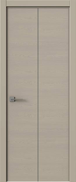 Межкомнатная дверь Tivoli А-2 Книжка, цвет - Серо-оливковая эмаль по шпону (RAL 7032), Без стекла (ДГ)