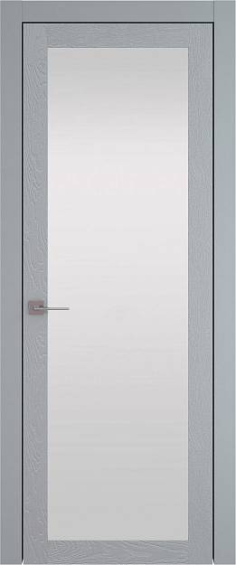 Межкомнатная дверь Tivoli З-2, цвет - Серебристо-серая эмаль по шпону (RAL 7045), Со стеклом (ДО)