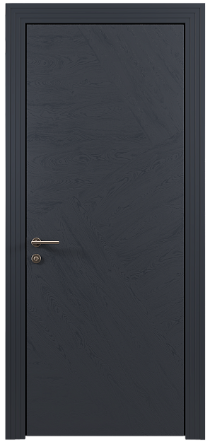 Межкомнатная дверь Tivoli М-1, цвет - Графитово-серая эмаль по шпону (RAL 7024), Без стекла (ДГ)