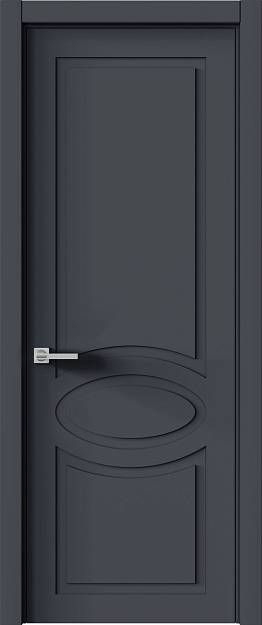 Межкомнатная дверь Tivoli Н-5, цвет - Графитово-серая эмаль (RAL 7024), Без стекла (ДГ)